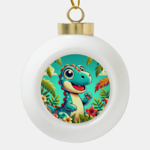 🦖トロピカル・ダイナソー キッズ クリスマス キープ オーナメント ギフト