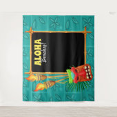 トロピカル ティキ サマー ルアウ パーティー フォト 背景 タペストリー (正面)