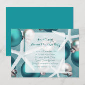 トロピカル ティール クリスマスパーティー招待状 招待状 (正面/裏面)