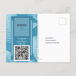 トロピカル ティール 結婚発表ポストカード 案内ポストカード