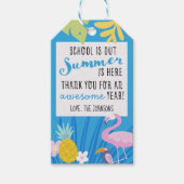 トロピカル テーマの先生への特別なギフトタグ ギフトタグ (正面)