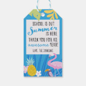 トロピカル テーマの先生への特別なギフトタグ ギフトタグ (裏面)