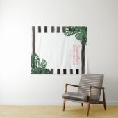 トロピカル テーマの結婚式前パーティー 誕生日パーティー タペストリー (インサイチュ(横))