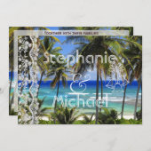 トロピカル·デスティネーション·ウェディング·招待状 招待状 (正面/裏面)