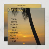 トロピカル·デスティネーション·ウェディング·招待状 招待状 (正面/裏面)