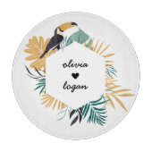 トロピカル トゥカン ボタニカル カップル カッティングボード (正面)