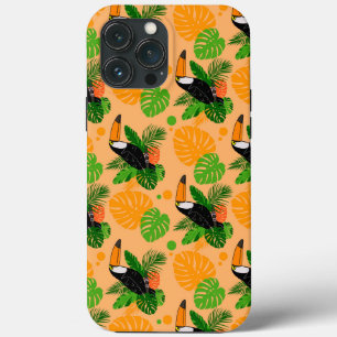 トロピカル トゥカン 鳥 シームレス パターン iPhone 13 PRO MAXケース
