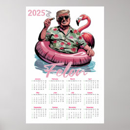 トロピカル ドナルド トランプ 囚人 2025年 カレンダー  ポスター