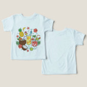 トロピカル ドリンク サマー カクテル トドラーTシャツ (デザイン正面&裏面)