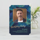 トロピカル・ナイト・フォト・バースデー・パーティーの招待 招待状 (スタンド正面)