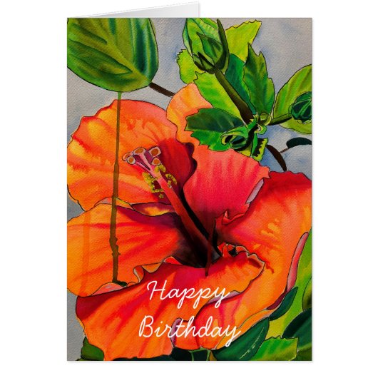 トロピカル ネオン ハイビスカスの花 (正面)