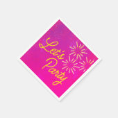 トロピカル ネオン マイアミ ブライズゲットパーティー スタンダードカクテルナプキン (角)