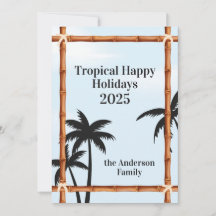 トロピカル ハッピー ホリデー、竹フレームとヤシの木