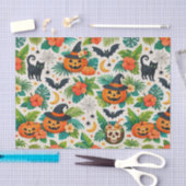 トロピカル ハロウィン パンプキン 薄葉紙 (クラフト)