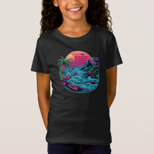 トロピカル/ハワイアンネオンビーチ Tシャツ