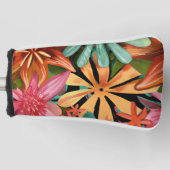 トロピカル/ハワイアン/フローラ/花 ゴルフヘッドカバー (正面)