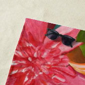 トロピカル/ハワイアン/フローラ/花 ビーチタオル (インサイチュ)