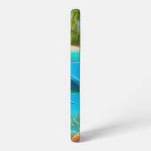 トロピカル/ハワイカラフル水中イルカ SAMSUNG GALAXYケース (左側面)