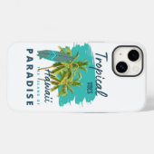 トロピカル・バイブス ハワイ 楽園の島 Case-Mate iPhoneケース (裏面 (横))