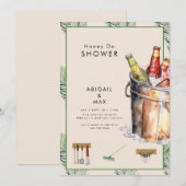 トロピカル バケット オブ ビール ハニー ドゥ カップル シャワー 招待状 (正面/裏面)