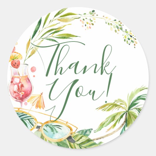 トロピカル バチェロレッテ ビーチ パーティー ウィークエンド ラウンドシール (正面)