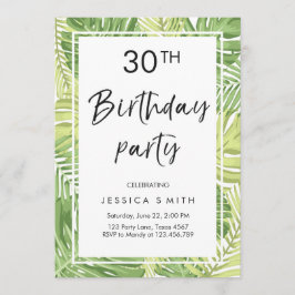 トロピカル バースデー ご招待 ハワイ 30歳 招待状