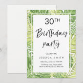 トロピカル バースデー インビテーション ハワイ 30歳 (正面/裏面)