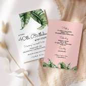 トロピカル バースデー ウィークエンド ご招待 + 旅程 招待状