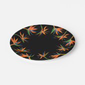 トロピカル バード オブ パラダイス ボタニカル フローラル ペーパープレート (アングル)