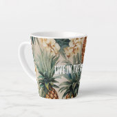 トロピカル パイナップル フラワー カフェラテマグ (左アングル)