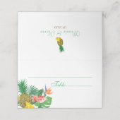 トロピカル・パイナ結婚ップル座席表 プレイスカード (外部開封)