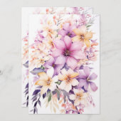 トロピカル パステル フラワーブーケ 母の日 結婚式 シーズンカード (正面/裏面)