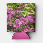 トロピカル パープル ブーゲンビリア フローラル 缶クーラー (正面)