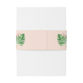 トロピカル パーム ウォーターカラー ブラッシュ ピンク ハワイアン 招待状ベリーバンド (裏面例)