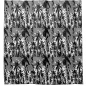 トロピカル パーム ツリー。ポスタリゼーションされたデザイン。 シャワーカーテン (正面)