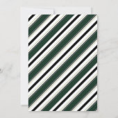 トロピカル パーム リーフ ホワイト グリーン ブラック ウェディング 招待状 (裏面)