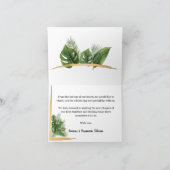 トロピカル・パ結婚ーム・サンキューカード サンキューカード (内部)