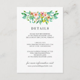 トロピカル ヒビスカス | ウェディング ディテール エンクロージャーカード