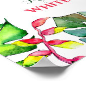 トロピカル ヒビスカス ウォーターカラー 結婚式 ゲストブック (角)