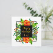 トロピカル ヒビスカス フラワーのハッピー マザーズ デー シーズンカード (スタンド正面)