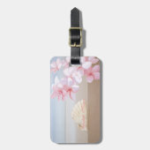 トロピカル,ビーチ,シーシェル,プルメリア ラゲッジタグ (正面縦)