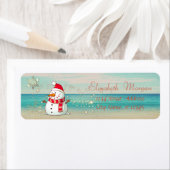 トロピカル，ビーチ,雪だるま，雪 ラベル (インサイチュ)