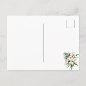 トロピカル ピンクのラン花 ポストカード (裏面)