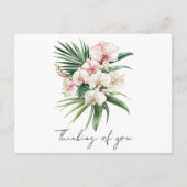 トロピカル ピンクのラン花 ポストカード (正面)