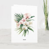 トロピカル ピンク オーキッドの花 カード (裏面)