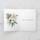 トロピカル ピンク オーキッドの花 カード (内部)