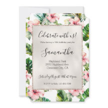 トロピカル ピンク ハイビスカス フローラル