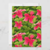 トロピカル ピンク ハワイアン ハイビスカス アロハ ご転居のお知らせ 案内状 (裏面)