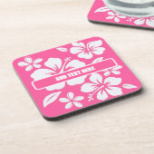 トロピカル ピンク ビーチ フラワー コースター (左側)