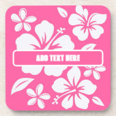 トロピカル ピンク ビーチ フラワー コースター (正面)